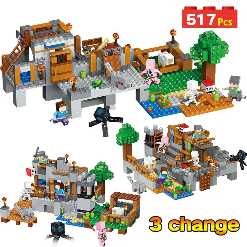 

My World LegoINGLYS Minecrafter The Harbour Terminal My World Figure Kids Educational Building Blocks Bricks Toys For Children