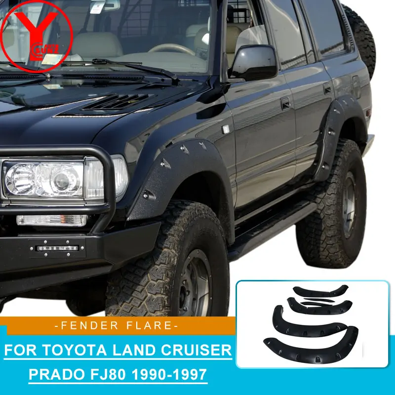 

textured black fender flare for toyota land cruiser autana prado fj80 1990-1997 car styling accessories fender protectors YCSUNZ