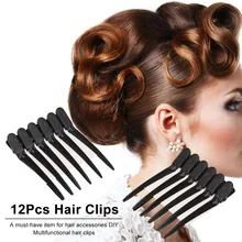 12 шт. заколки для волос стальной плоский металлический одинарный зубец Заколки-Аллигаторы для волос заколка для волос для бантов DIY аксессуары заколки