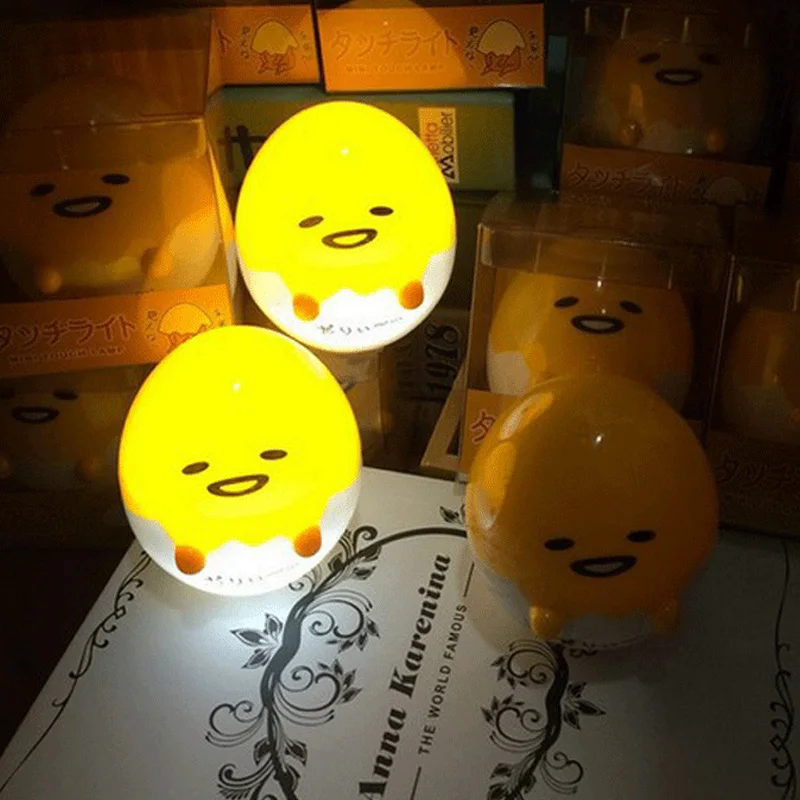 Милые японского аниме Gudetama яйцо Батарея ночника Спальня luminaria Игрушка Ленивый