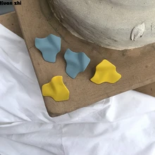 HUANZHI, дизайн, S925 Стерлинговое Серебро, булавка, матовый металл, макароны, аэрозольная краска, геометрические серьги-гвоздики для женщин и девушек