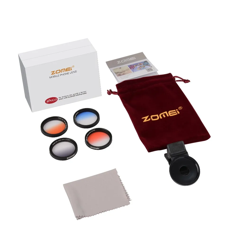 Zomei Универсальный 37 мм Clip-On Окончил Серый Фильтр Камера объектив для сотового телефона 6/6S Samsung
