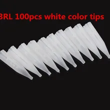 100 шт 3RL белые пластиковые наконечники долговременного тату макияжа традиционные иглы иглы для тату-машинки шапки