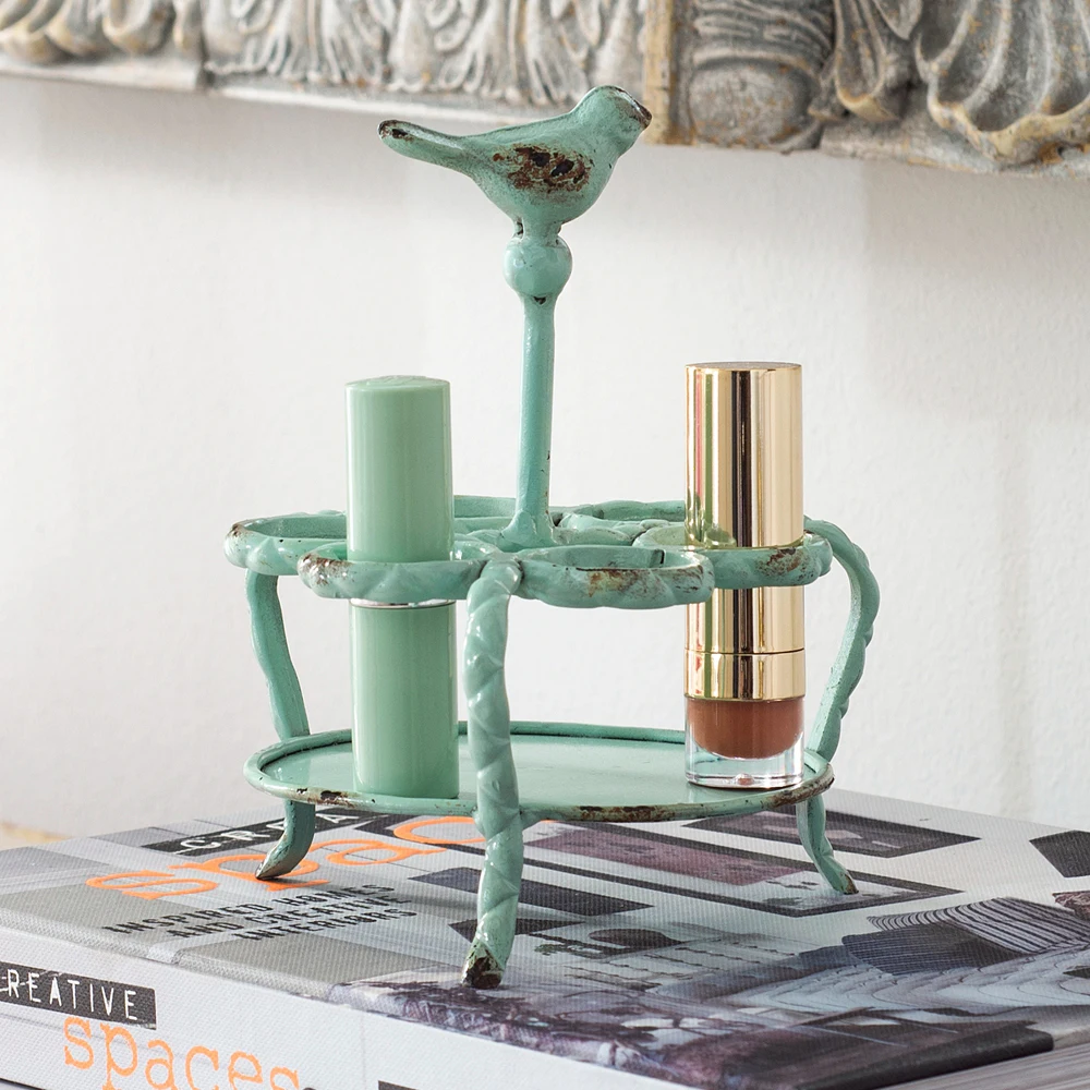 New Arrival Vintage Jewelry Holder, Metal Lipstick Holder Table