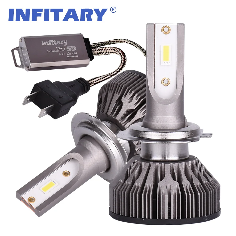 Infitary 2pcs H7 LED H1 H11 9012 9005 H4 LED Car Headlight 33W 3300LM