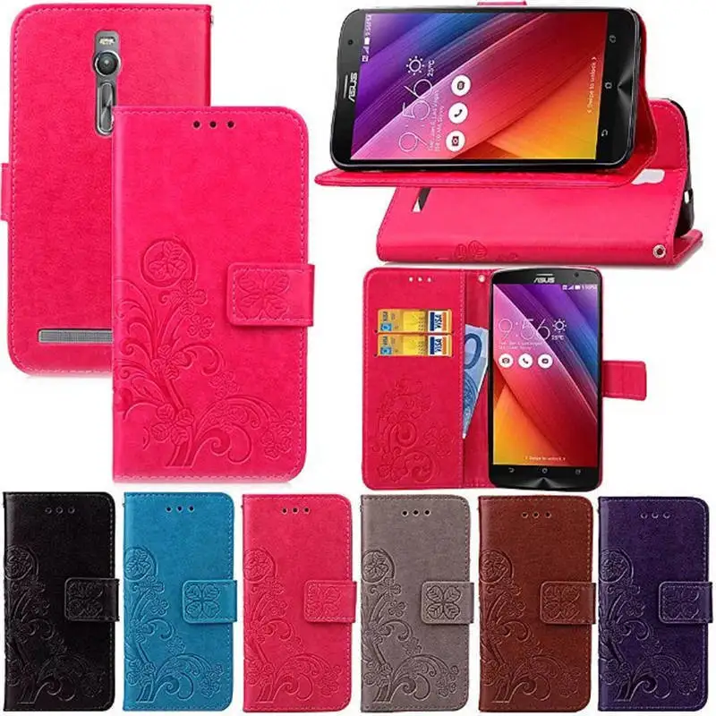 Asus Z00AD Case 5.5&quot Wallet PU Leather Back Cover Phone ASUS Zenfone 2 ZE550ML ZE551ML ZE 550ML 551ML Flip Bag | Мобильные