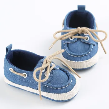 

Baby Shoes Denim First Walker Infant Soft Sole Casual Toddler Crib Shoes