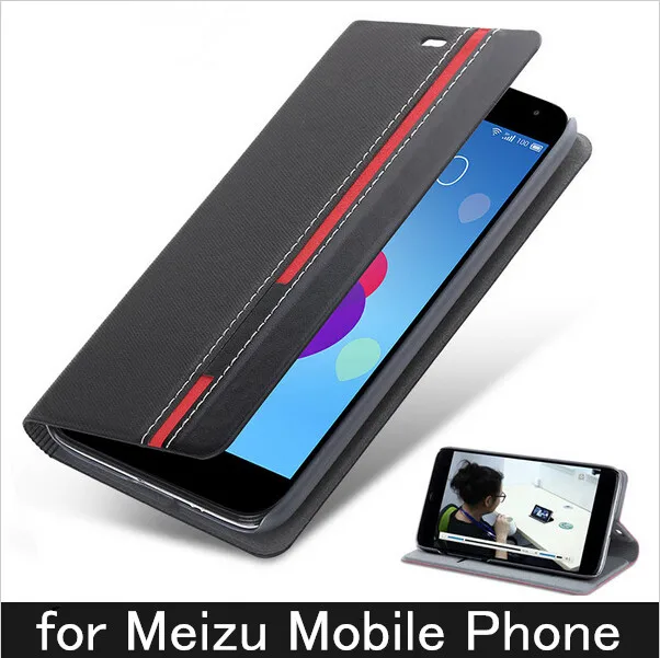 Мода ВЫСОКОЕ Качество Стенд чехол для Meizu MX5 m2 примечание m3 mini mix цвет Флип Кожа PU
