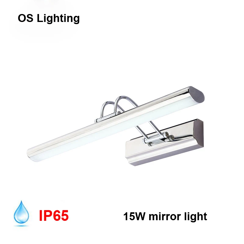 

45cm 15W led mirror light stainless steel AC85-265V Modern Wall lamp bathroom lights wall sconces apliques pared