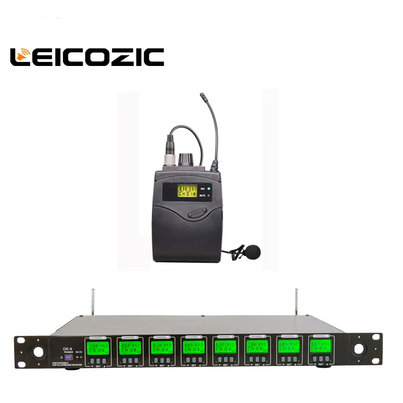 Leicozic 512-588 МГц UHF 8 каналов микрофон беспроводной живой вокальный микрофон с отворотом беспроводной микрофон профессиональный беспроводной микрофон
