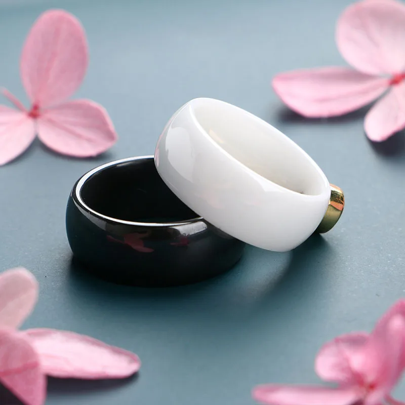 Женское керамическое кольцо с шириной 8 мм ширина 6 7 9 10 11 12|Обручальные кольца| |