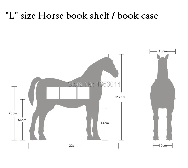 Размер L деревянная мебель для дома конная книжная полка