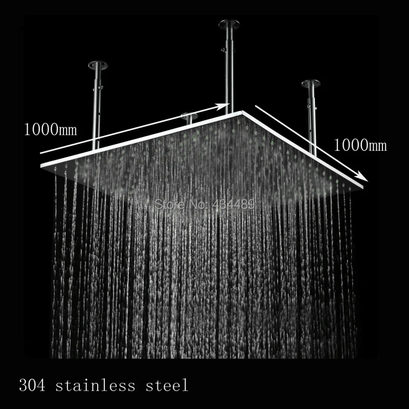 Super Size 1000 1000mm Square Ceiling Mounted Rainfall Super Size 1000 1000mm Square Ceiling Mounted Rainfall