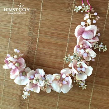 

Charming Pink Fabric Flower Headband Girls Birthday Party Headpiece Hair Accessories Wedding Pageant Prom Hairband Jewelry