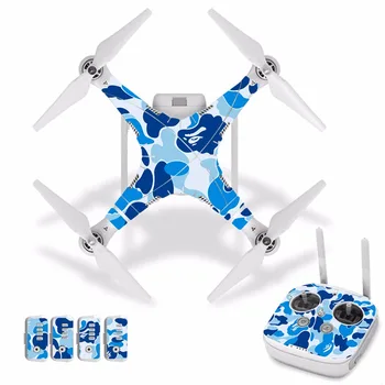

[J30023] Camouflage Waterproof PVC Decal Skin Sticker For DJI Phantom 3 Drone body protection film+remote Controller cover