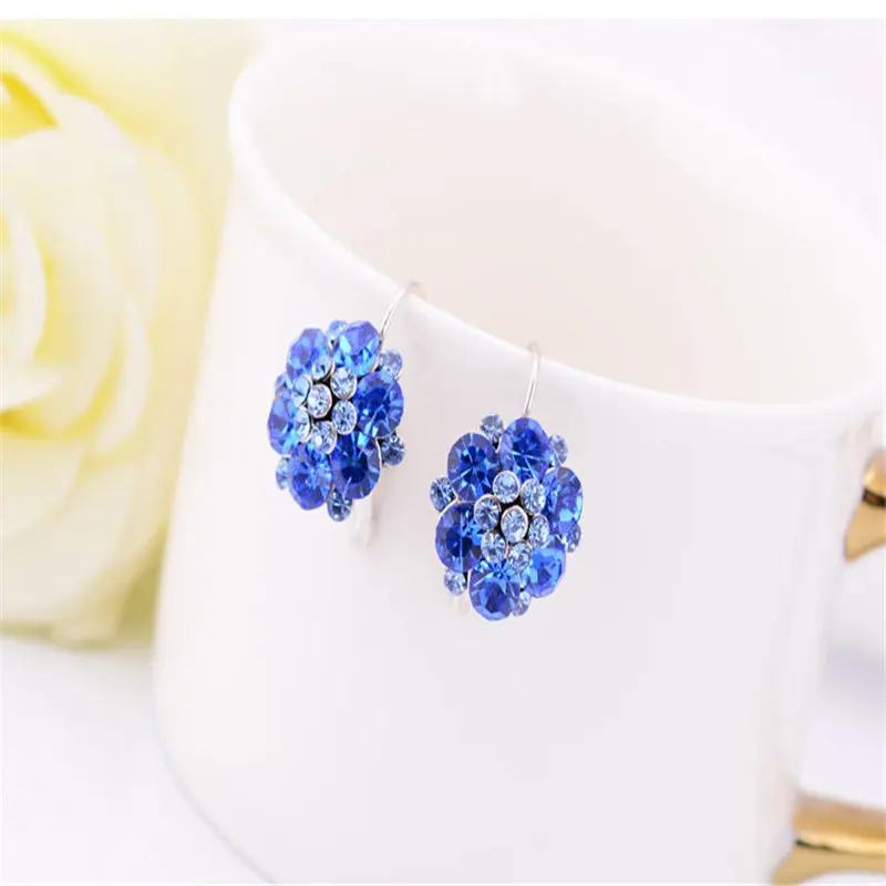 Clip On Earrings For Women Fashion Accessories Gold Silver Plated Multicolor Crystal Rhinestone Statement Clip Earrings Jewelry (5)