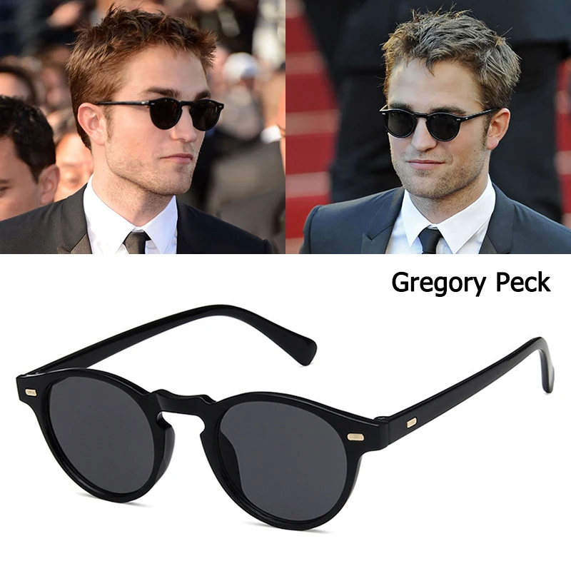 

JackJad 2020 Fashion Gregory Peck Style Round Rivets Sunglasses Vintage Rivets Cool Brand Design Sun Glasses Oculos De Sol 5186