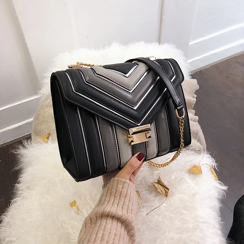النساء حقائب كتف المرأة حقائب 2018 العلامة التجارية مصمم سلاسل Crossbody حقيبة للنساء كيس أكياس صغيرة للنساء حقيبة ساعي