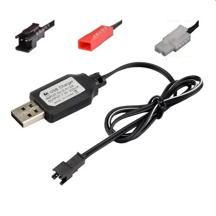 Ewellsold USB зарядное устройство с SM/JST/штекером TAMIYA для 3,6 V 4,8 V 6,0 V 7,2 V 9,6 V Ni-CD/никель-металл-гидридная аккумуляторная батарея 2 шт