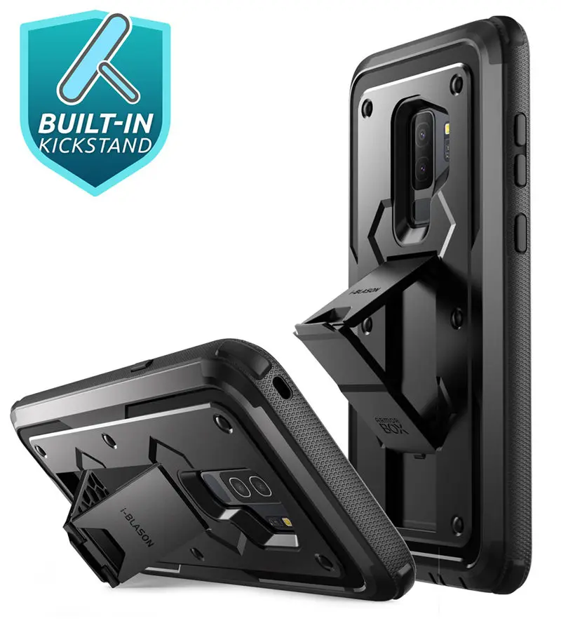 Чехол для samsung Galaxy S9Plus i-Blason Armorbox, полный корпус, сверхмощный ударопрочный чехол с подставкой, без протектора экрана