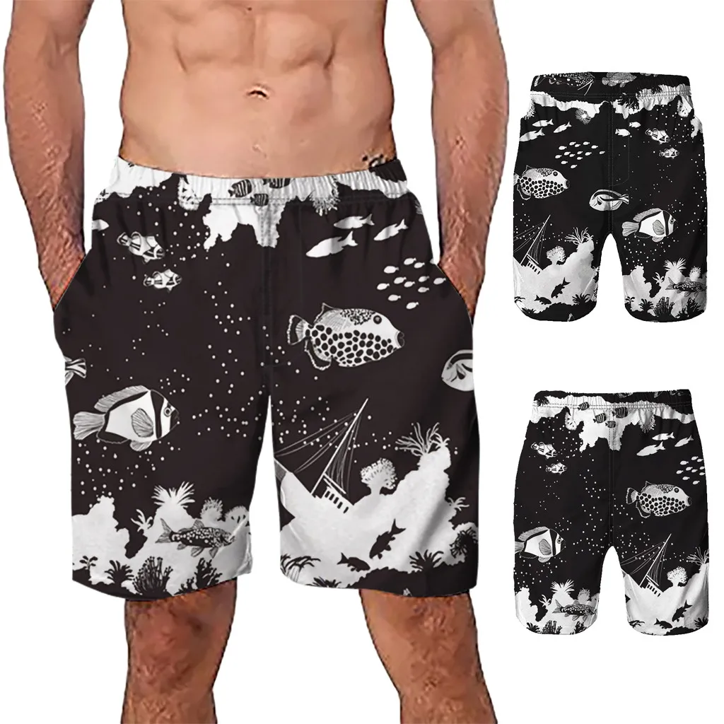 Для Мужчин's пляжные шорты полиэстер летние пляжные штаны для серфинга быстросохнущие плавание одежда мужской шорты для женщин с вкладышем