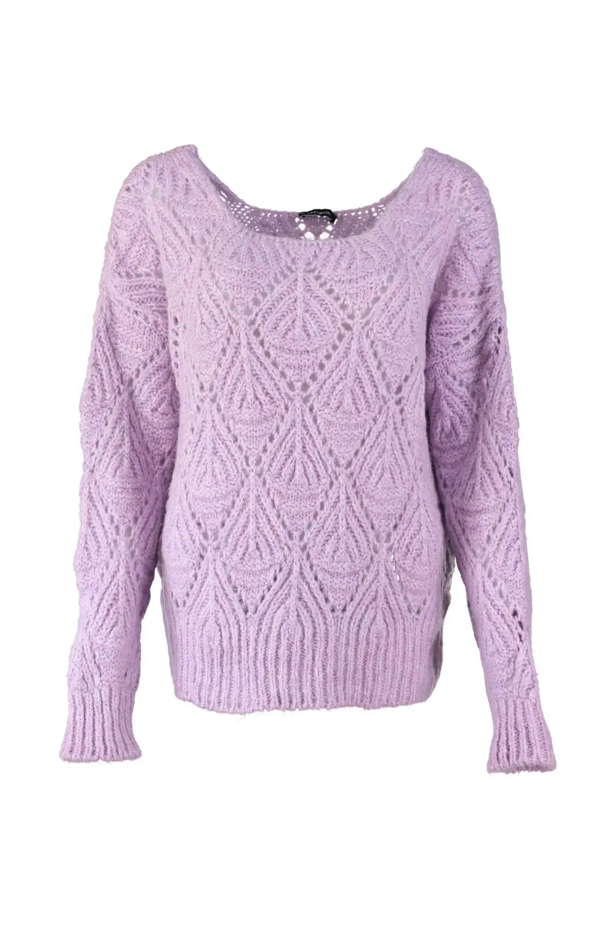 

Trendyol WOMEN-Lilac Pattern Knitwear Sweater TWOAW20XS0016