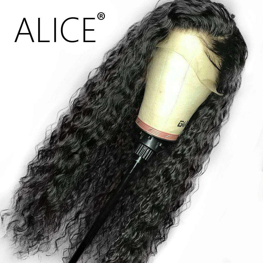 ALICE вьющиеся кружевные человеческие волосы искусственные предварительно
