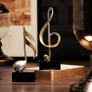 

Creative Modern Music Symbol Decoration Retro Resin Figurine Music Symbol Miniature Decor Birthday Gifts Home Decor Accessories