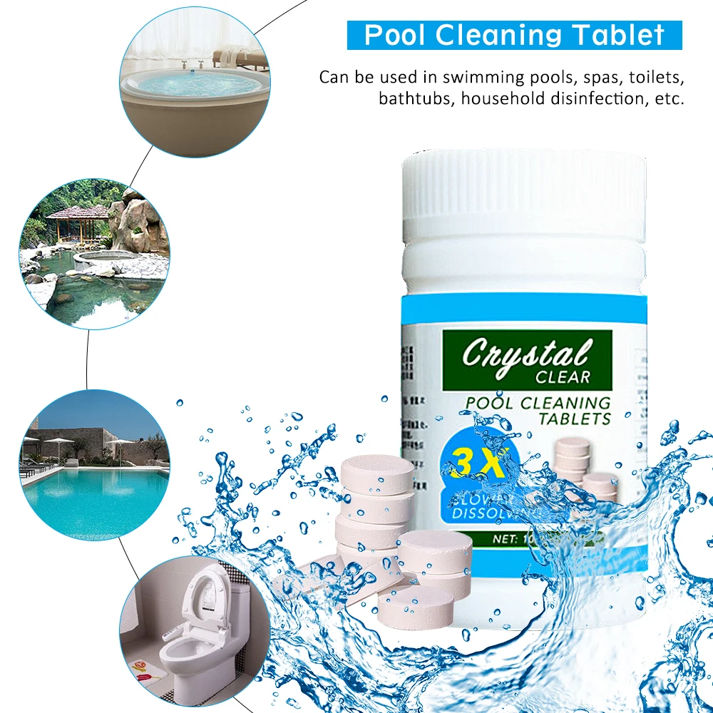 

5 inch Swimming Pool Floater Dispenser 100PCS Chlorine Bromine Chemical Tablet Cleaning Euipments Swimming Pool Accessories