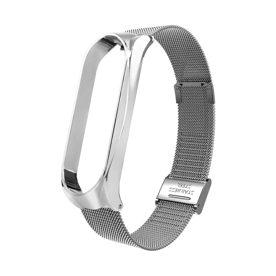 Металлический Безвинтовой браслет из нержавеющей стали для Xiaomi Mi Band 4 ремешок