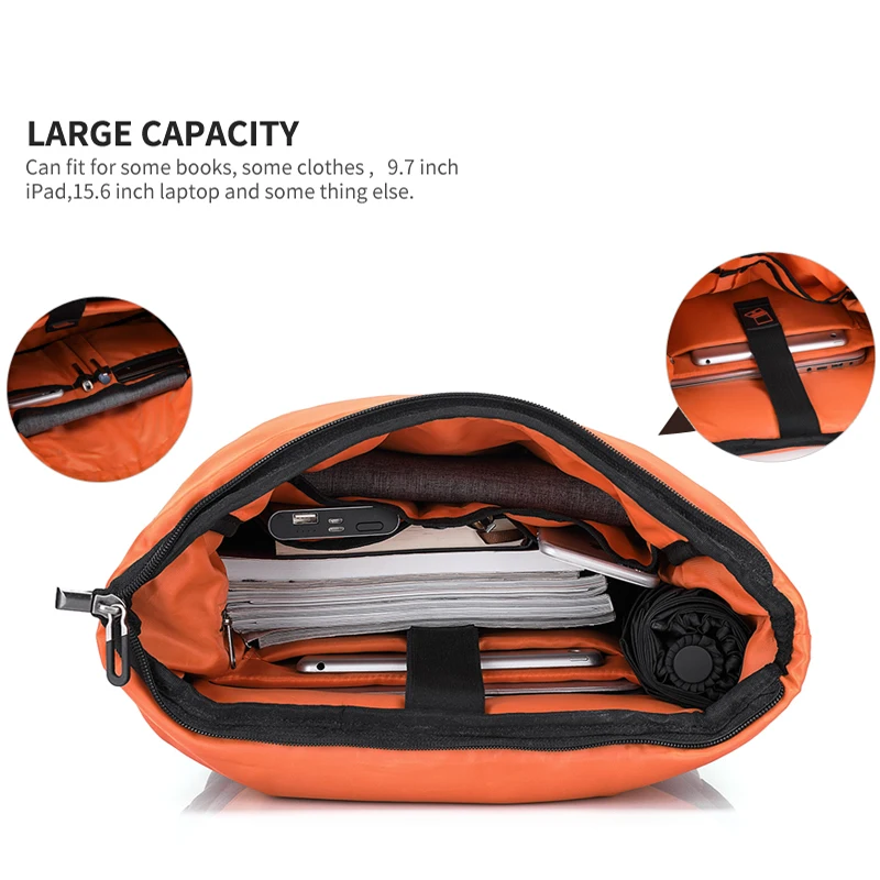  Tangcool Men Fashion Backpack Multifunction USB Charging Rucksack Men 17.3 inch Laptop Backpacks Ou