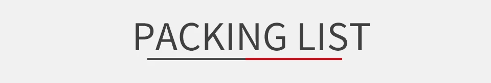Packing List