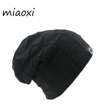 Miaoxi Лидер продаж Новое поступление Женская мужская вязаная зимняя теплая шапка 6 цветов женские осенние шапки эластичные шерстяные хлопковые Gorro повседневные Шапки