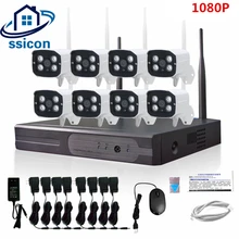 SSICON 2MP HD CCTV Системы 1080 P 8CH Беспроводной NVR комплект Открытый ИК Ночное видение IP Wi-Fi Камера безопасности Системы наблюдения 1 ТБ HDD