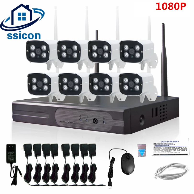 

CCTV System Wireless 1080P NVR With 2.0MP Outdoor Waterproof Wifi Security Camera System Night Vision Surveillance Kit