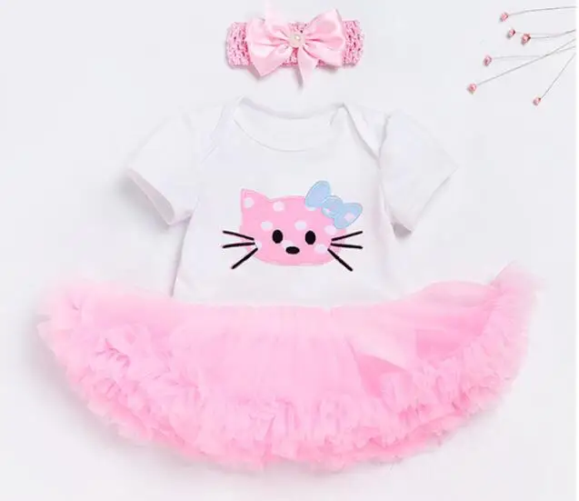 

22''Reborn Baby Clothes2pcs Suit Sweet pink Princess Dress For 55cm Silicone Reborn Bebe Toy Accessories For Kids To DIY Doll