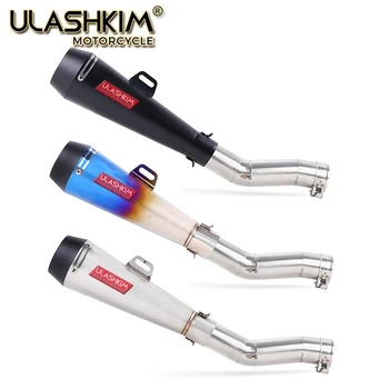 

Motorcycle Full Exhaust System Muffler Escape Modified Contact Middle Pipe Tube DB-killer Slip-On For SUZUKI SFV650 Gladius