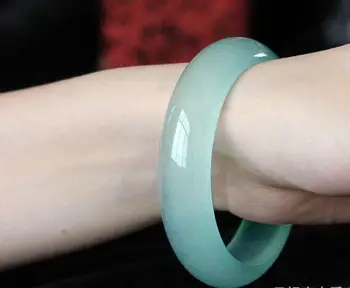 

CHINESE gem JEWELRY NATURAL BEAUTIFUL GREEN gem JADEITE BANGLE BRACELET jade