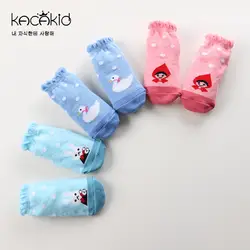 Kacakid 3 пар/компл. Детские носки дети хлопок мультфильм зима-осень Обувь для мальчиков Обувь для девочек Нескользящие малыша пола детские