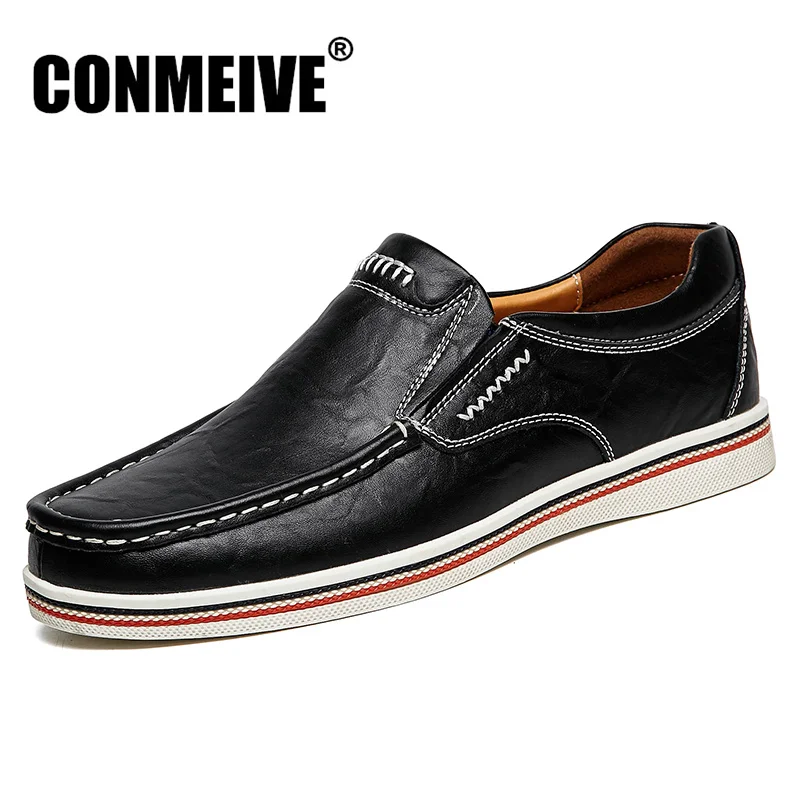 

Fashion Loafers Man Luxury Brand Design Shoes Men Winter Genuine Leather Casual Adult Work Business Dress Mens Shoes Big Size