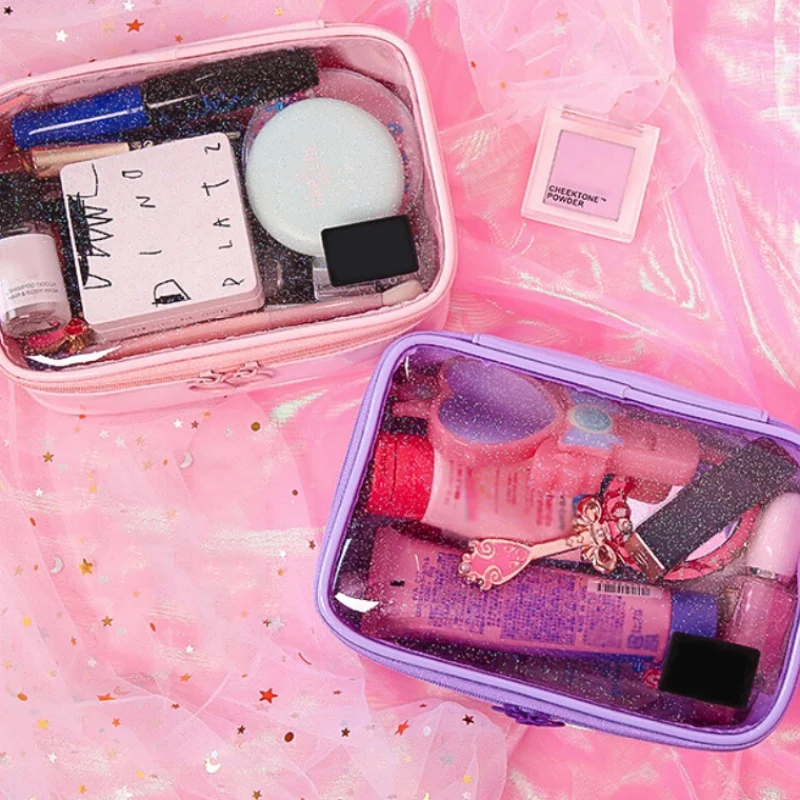 Сумки для хранения для дома пакет женский прозрачный звезда квадратный косметичка Органайзер инструменты для макияжа