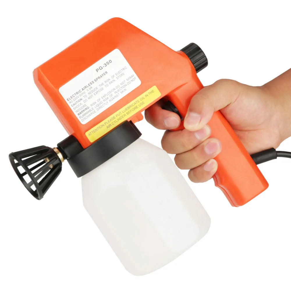 

EU Plug 600ml Large Capacity Electric Air Less Paint Sprayer Hand Held Spray Gun 220V 50HZ 75W 0.5A