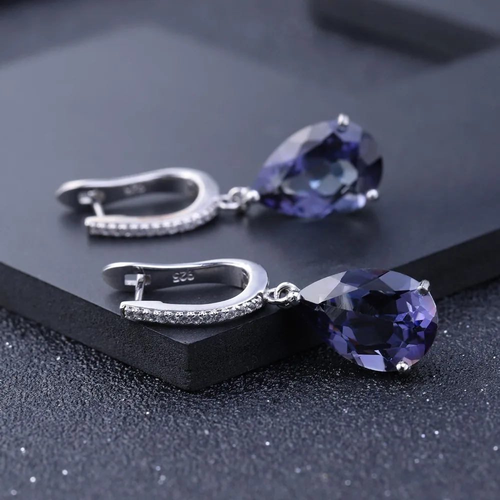 GEM'S BALLET 10.44Ct натуральный Iolite голубой цвет мистический кварцевый камень 925 тонкие