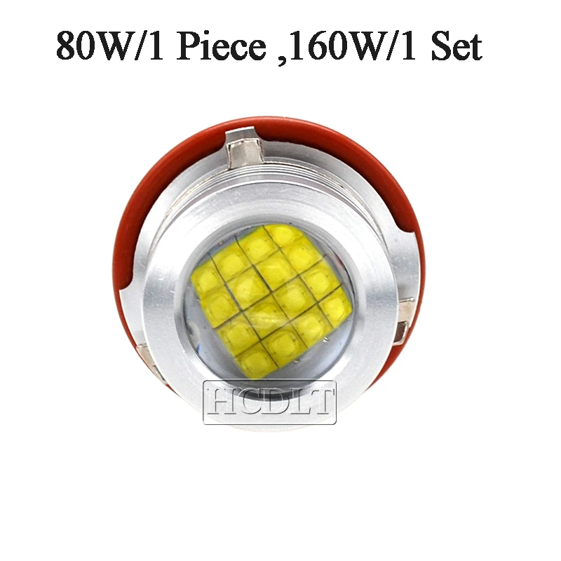 HCDLT GENUINE E39 80W LED DAYTIME RUNNING LIGHT E39 E60 E53 E63 E83 X3 E87 X5 LED MARKER KIT 6500K WHITE LED  HALO RING MARKER (12)