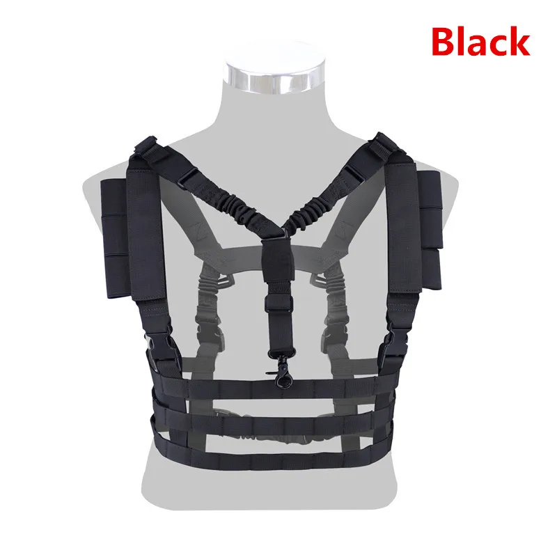 

Military Tactical Molle Vest Ammo Chest Rig Removable Gun Sling Hunting Airsoft Paintball police CS out games Gear