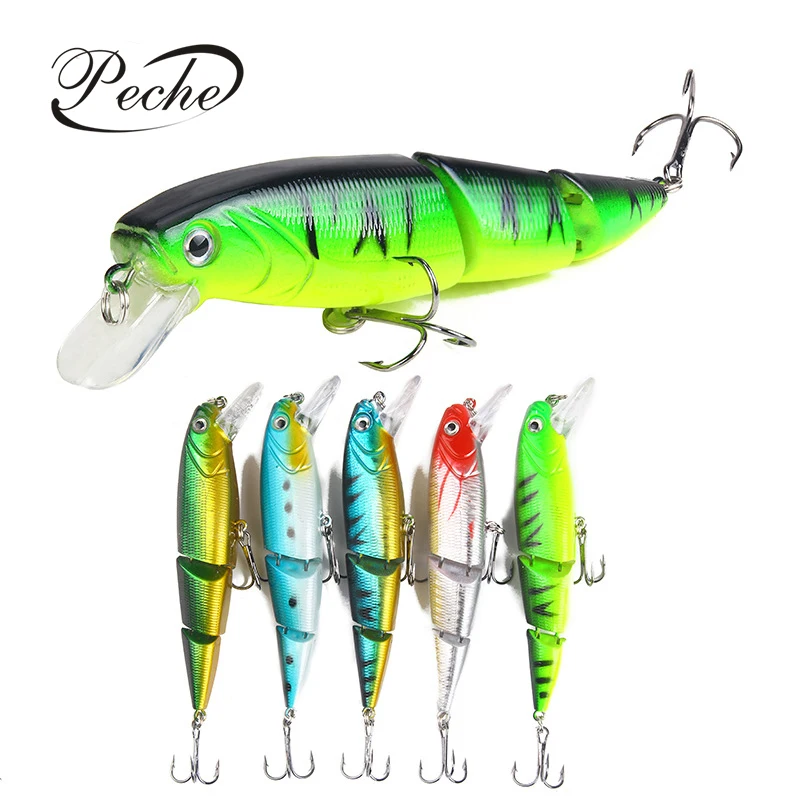 

Peche 3 Segments Minnow Fishing Lures Wobblers Crankbaits Hard Baits Tight Slow Floating Jerkbait Lifelike Real Skin Lures Pesca