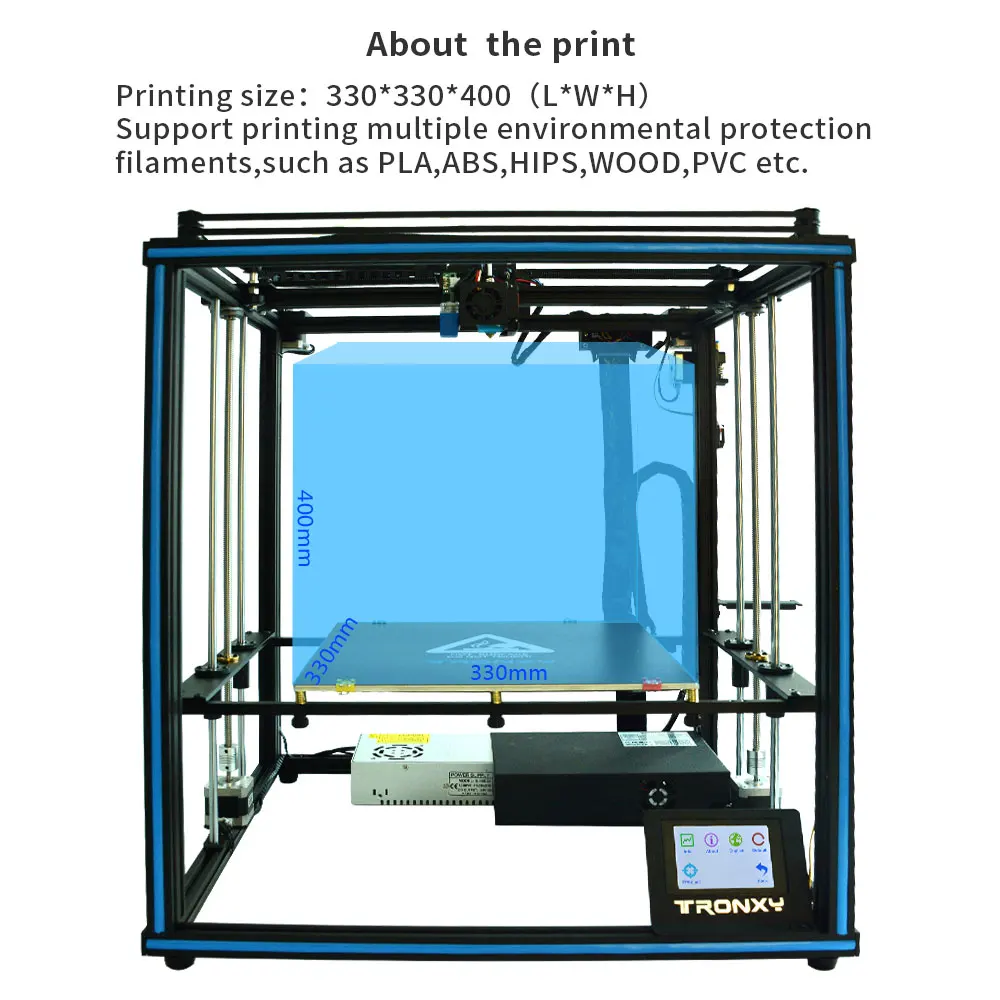  TRONXY New design 24V Touch Screen 3D printer KIT X5SA DIY full Metal Structure printing large size