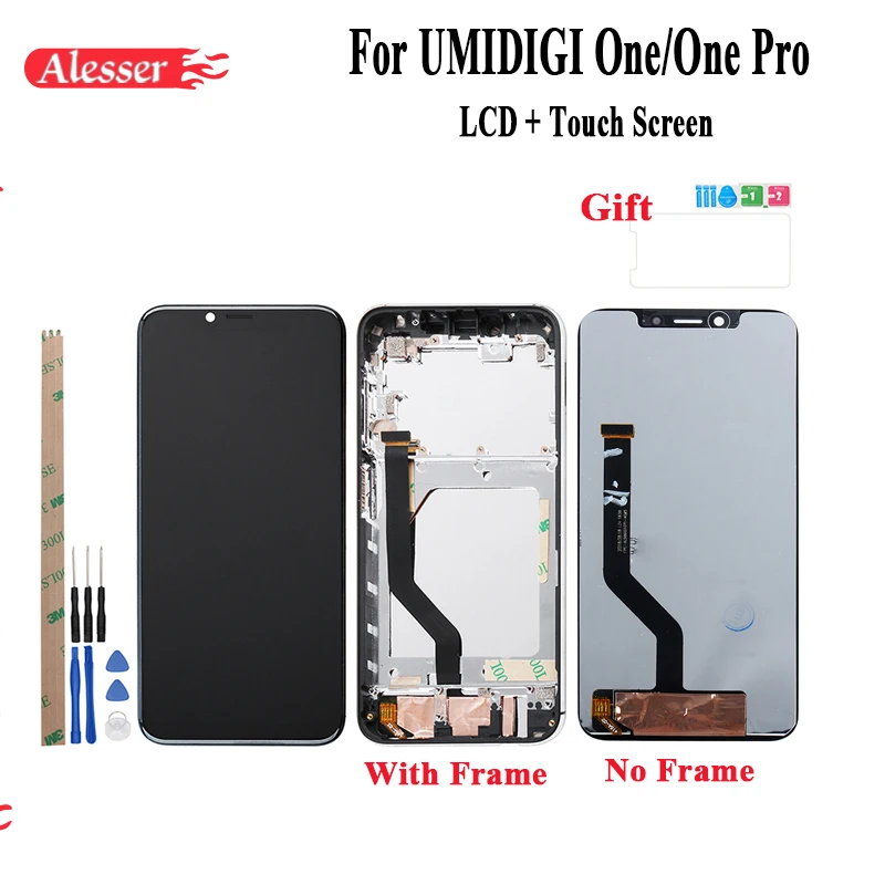 

Alesser For UMI Umidigi One One Pro LCD Display and Touch Screen With Frame Repair Parts +Tools For Umidigi One Pro LCD