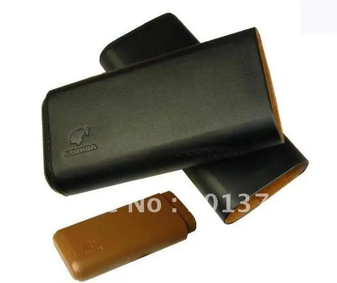 

EASY COHIBA LEATHER CIGAR CASE,CEDAR LINER,2 COLOR ,FREE SHIPPING