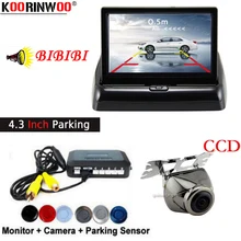 Koorinwoo Auto Sensori Buzzer Distanza Mostra sulla Digitale 4.3 pollice Schermo del Monitor Video Sysitem RCA di Ingresso auto macchina fotografica di retrovisione kit